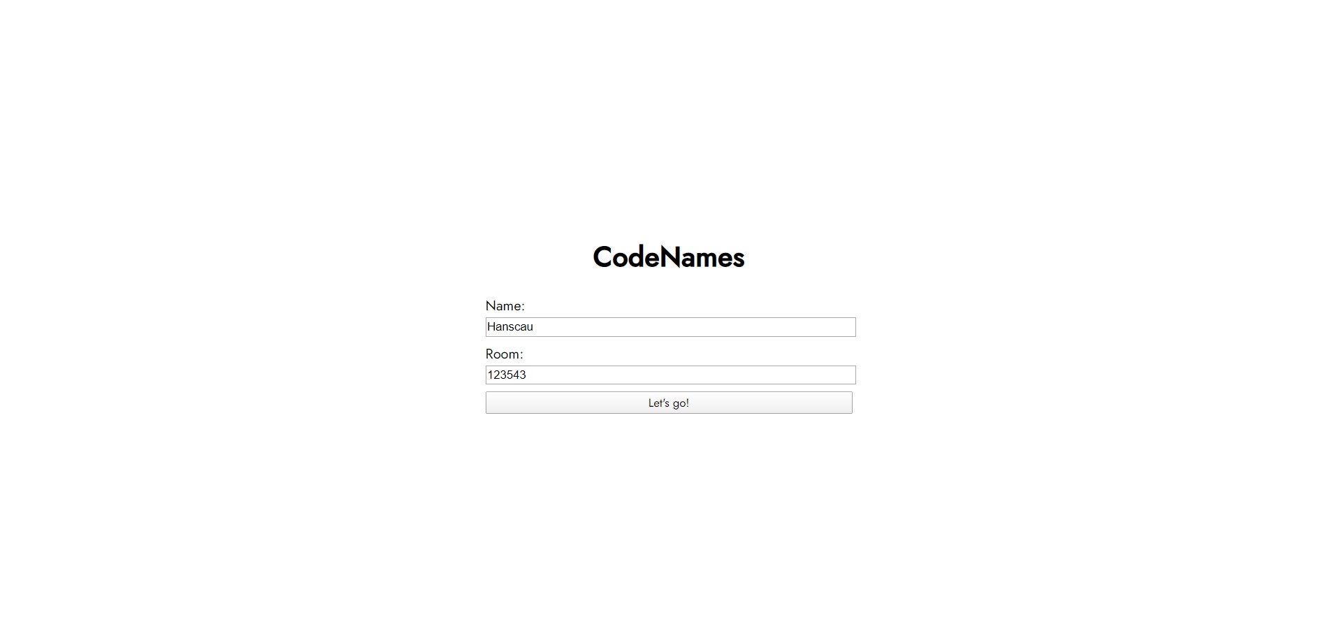 Sign up page