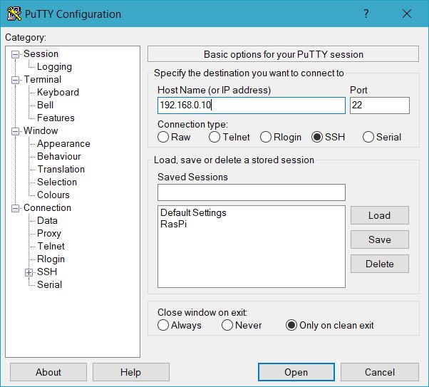 SSH connection